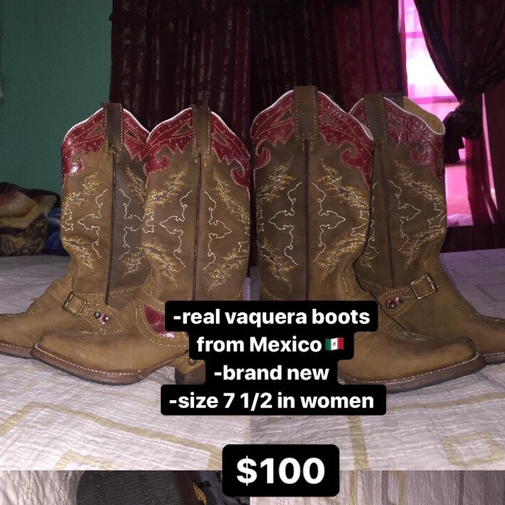 -Real vaquera boots straight from Mexico🇲🇽;new!